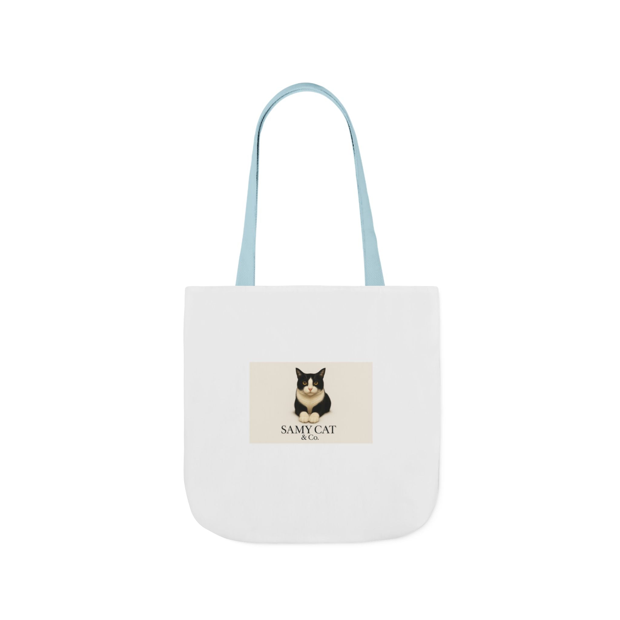 Cat Portrait Canvas Tote — "Samy Cat" Graphic Tote Bag