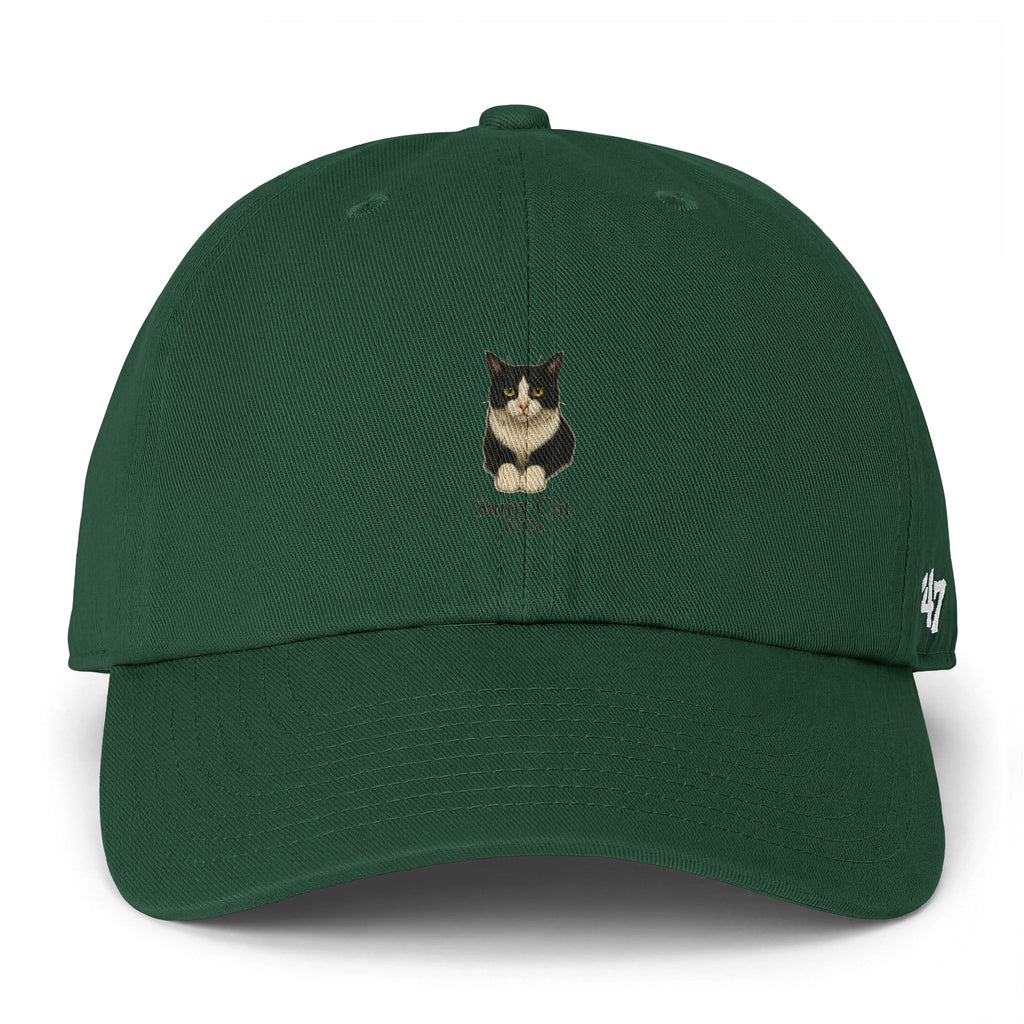 Samy Cat Cap | Embroidered Baseball Hat, Minimal Cat Portrait
