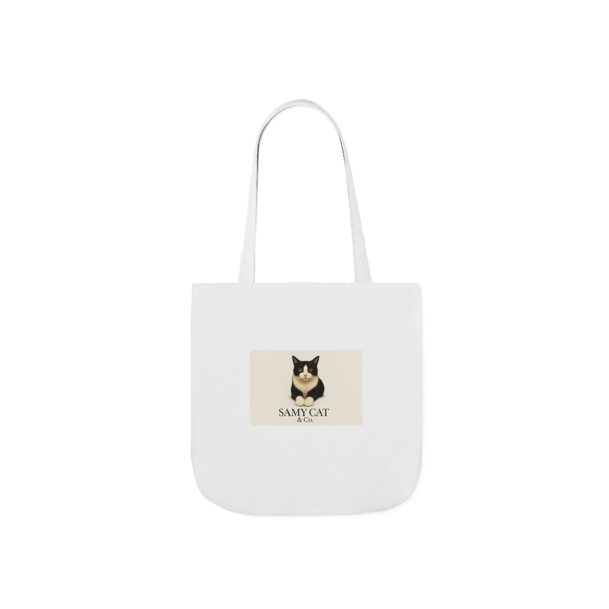 Cat Portrait Canvas Tote — "Samy Cat" Graphic Tote Bag