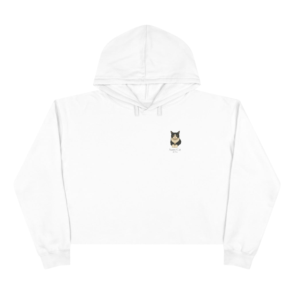 Minimal Samy Cat Graphic Cropped Sweatshirt
