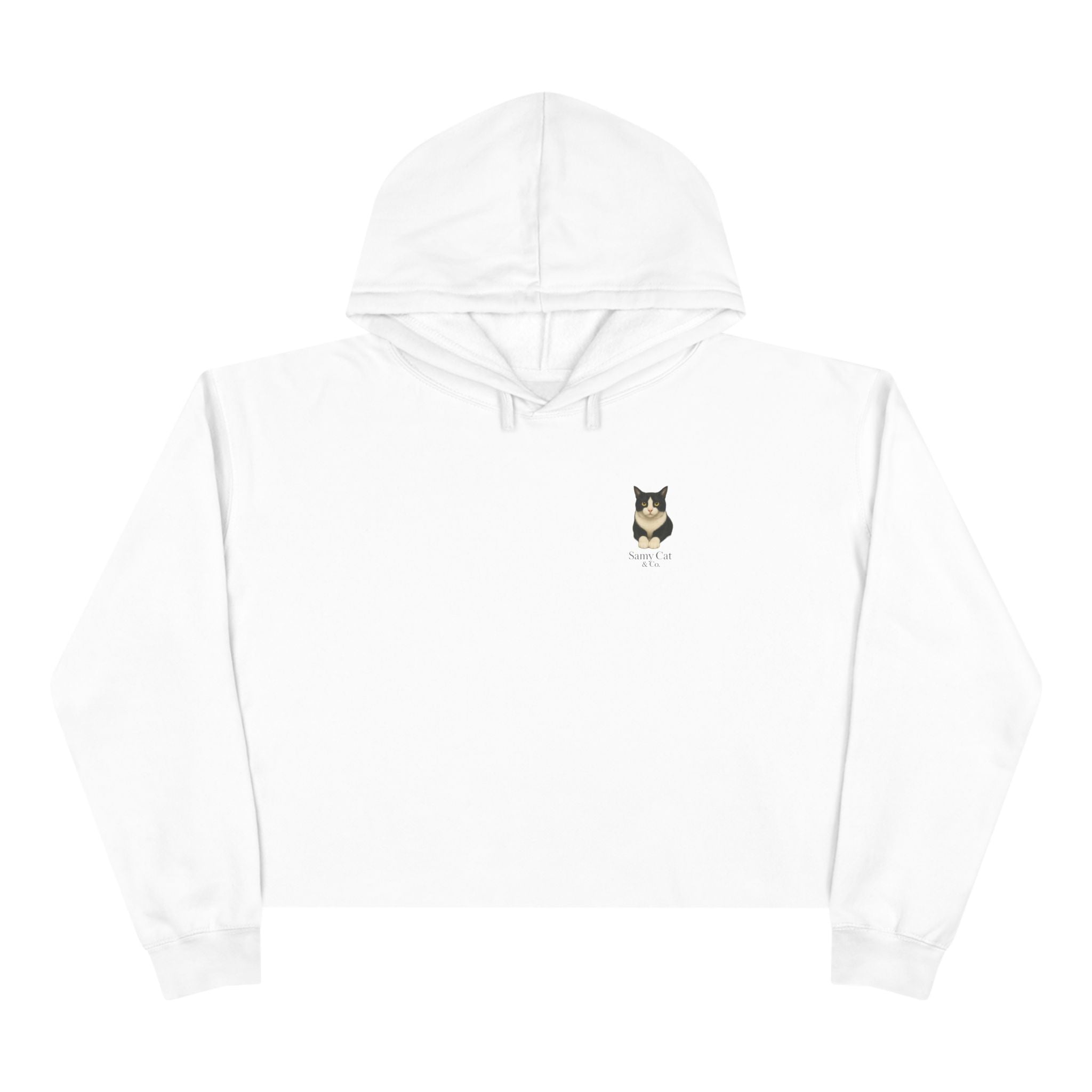 Minimal Samy Cat Graphic Cropped Sweatshirt