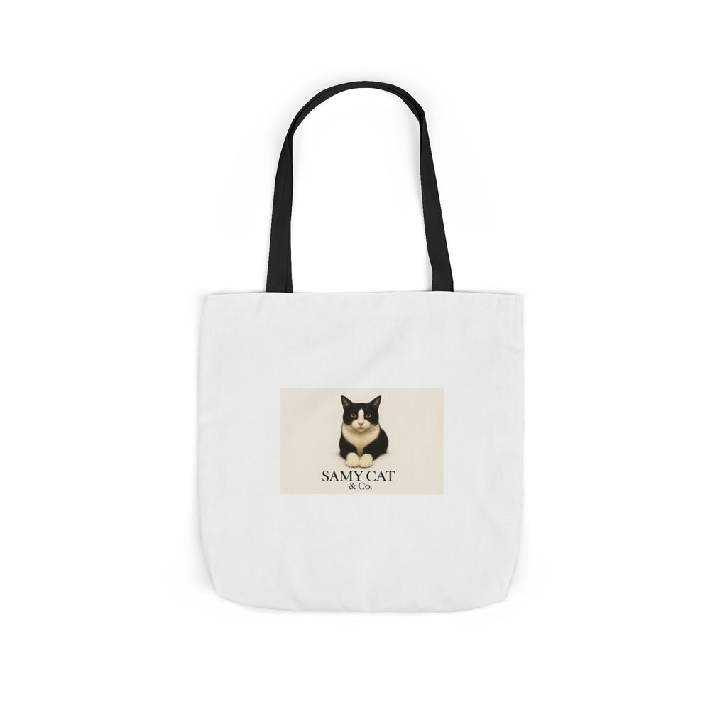 Cat Portrait Canvas Tote — "Samy Cat" Graphic Tote Bag