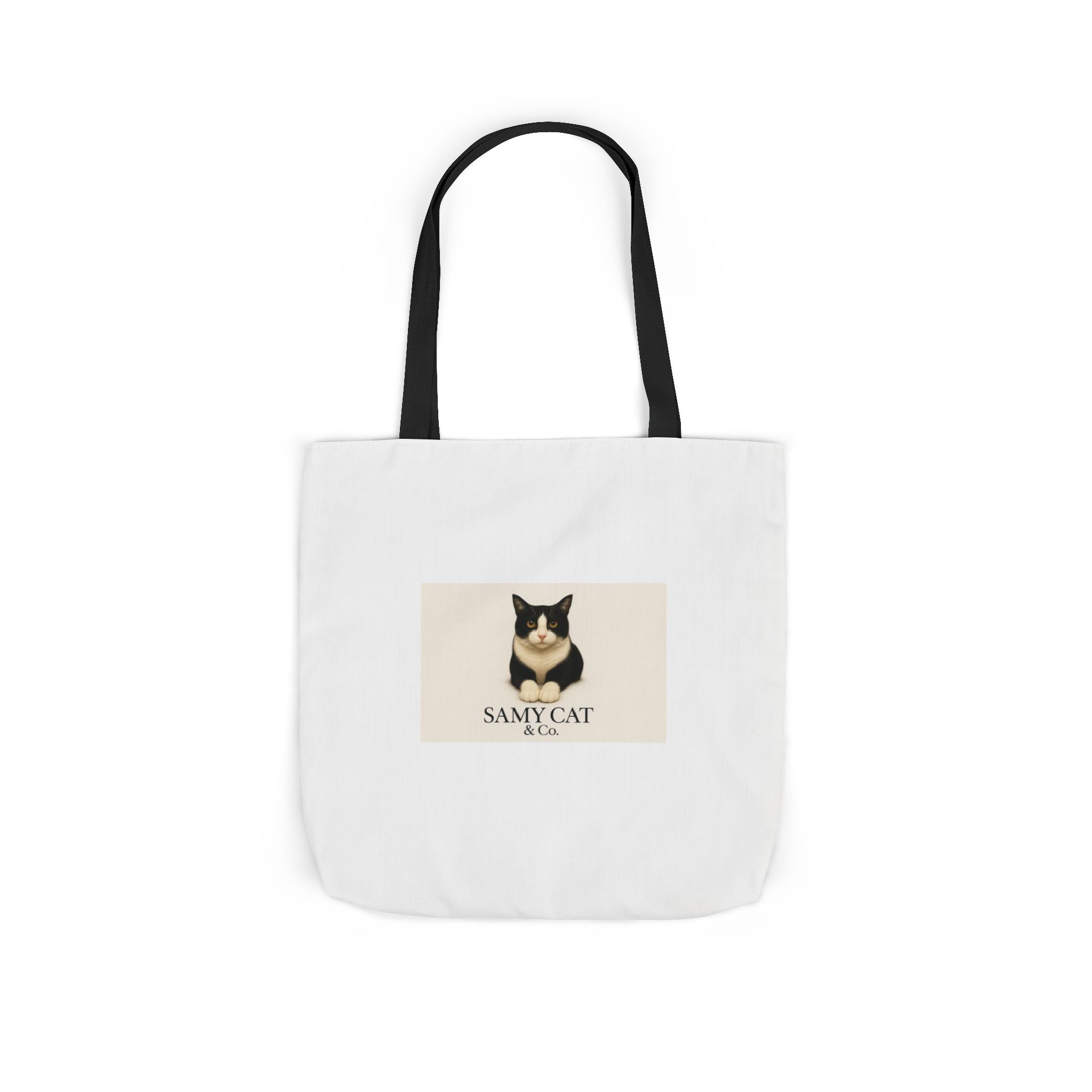 Cat Portrait Canvas Tote — "Samy Cat" Graphic Tote Bag