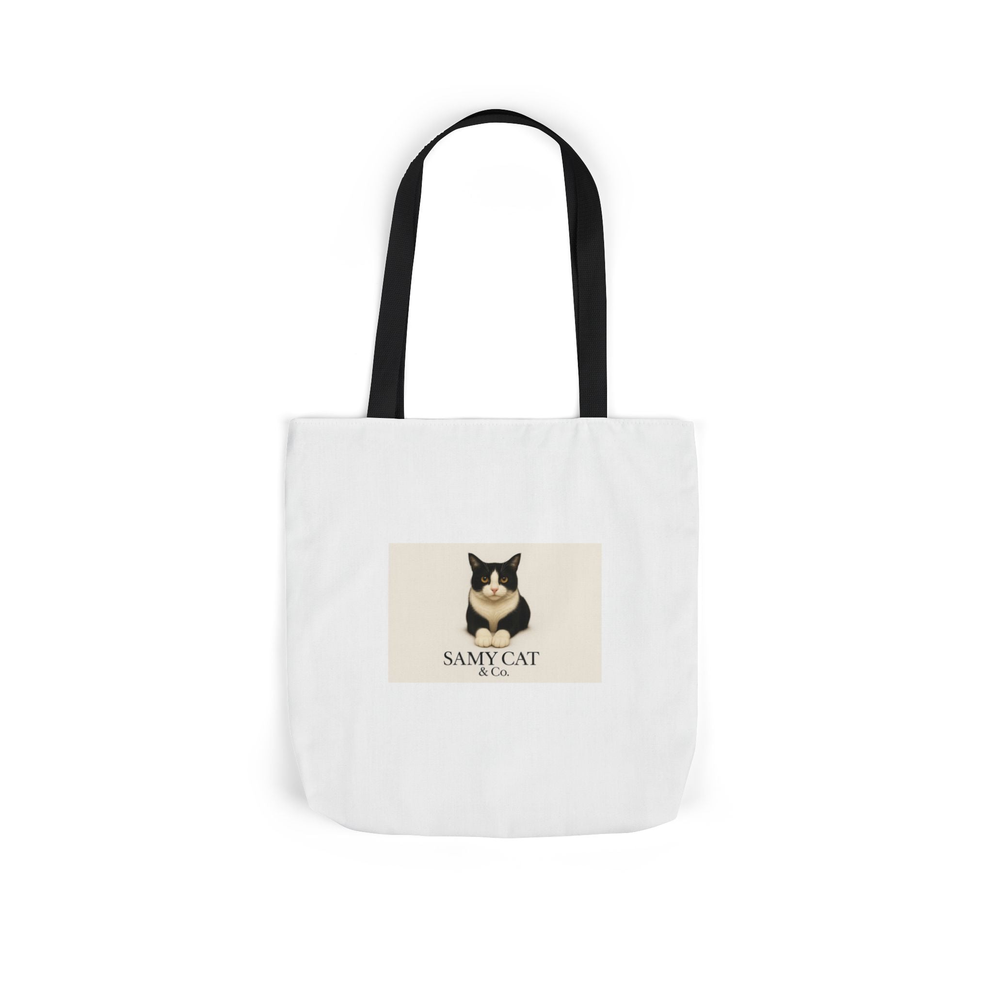 Cat Portrait Canvas Tote — "Samy Cat" Graphic Tote Bag