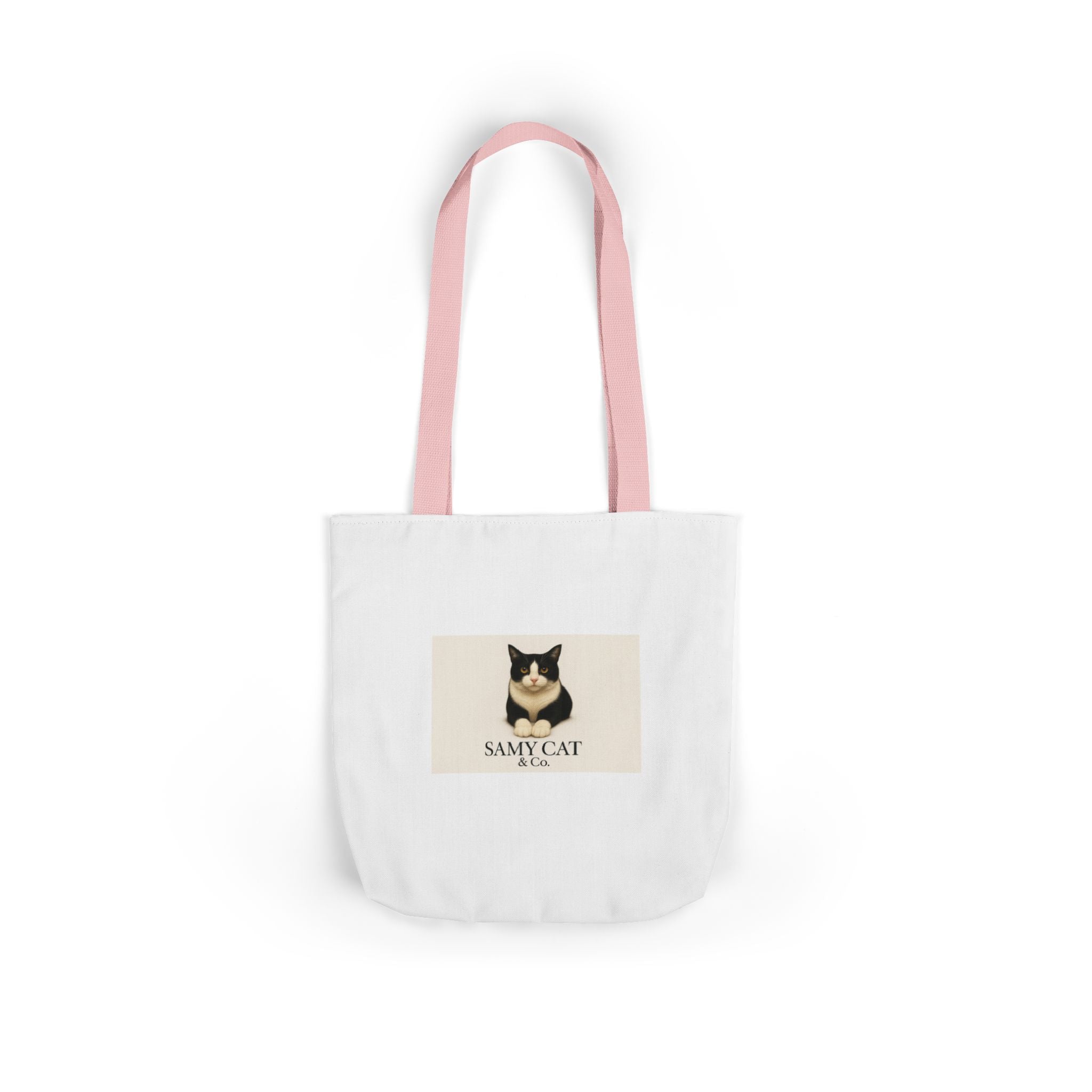 Cat Portrait Canvas Tote — "Samy Cat" Graphic Tote Bag
