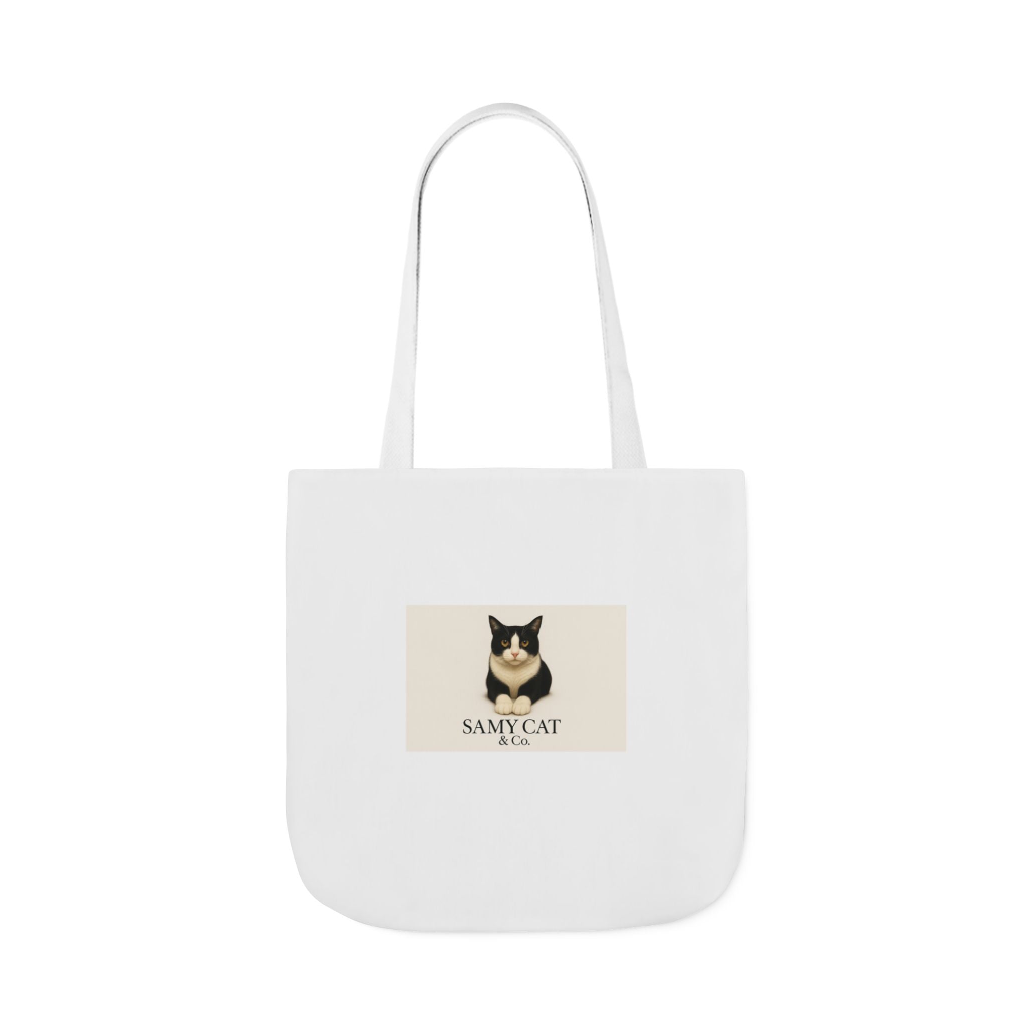 Cat Portrait Canvas Tote — "Samy Cat" Graphic Tote Bag