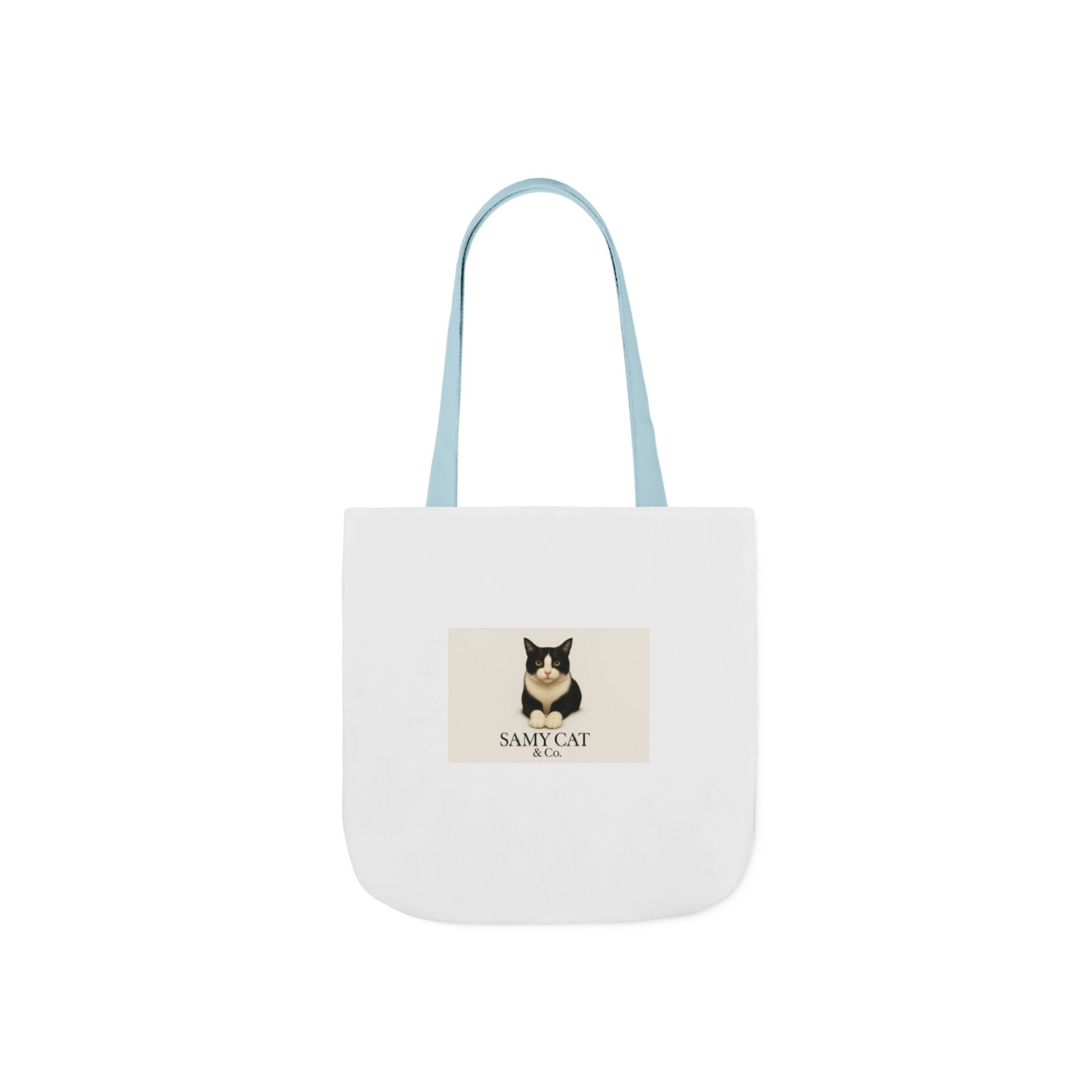 Cat Portrait Canvas Tote — "Samy Cat" Graphic Tote Bag