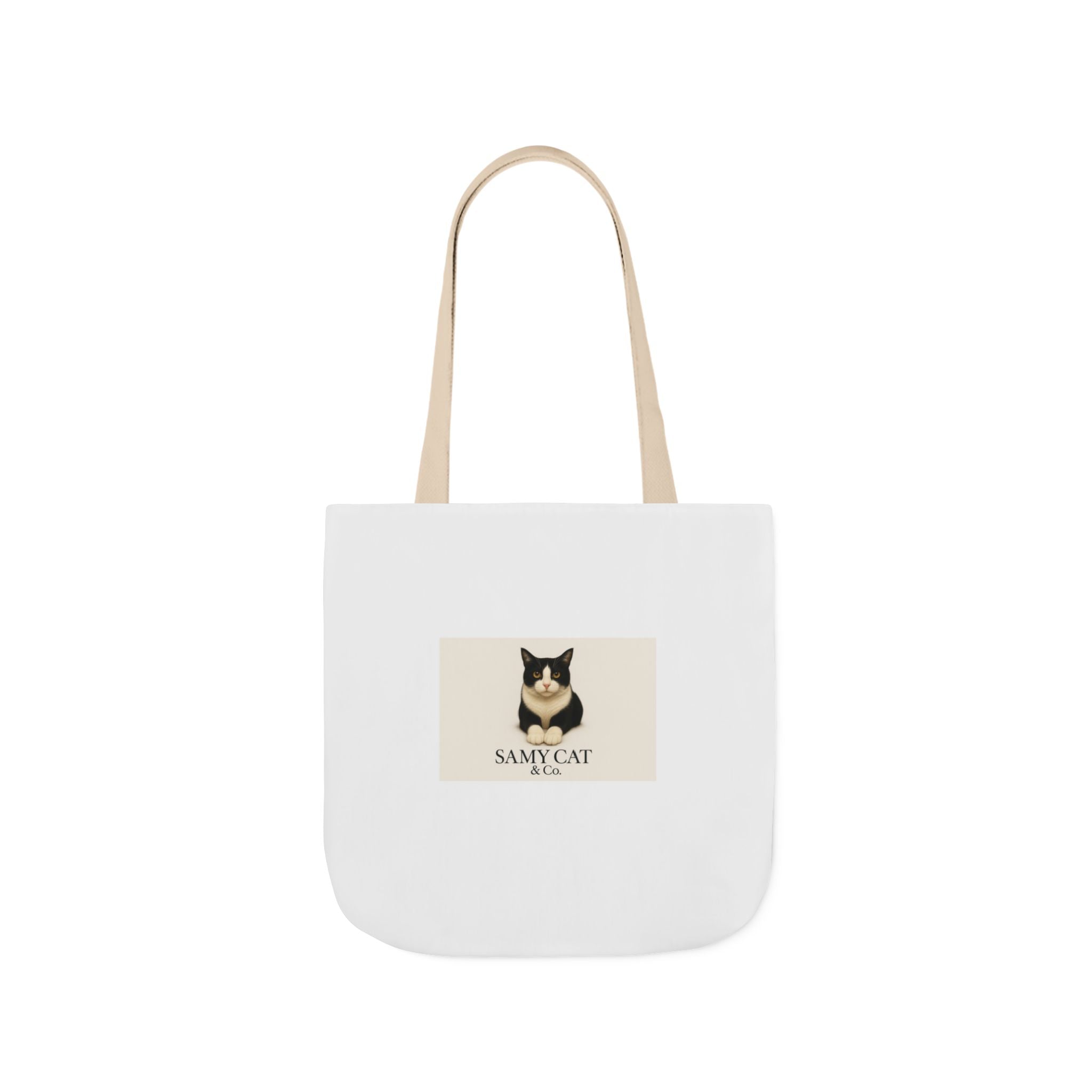 Cat Portrait Canvas Tote — "Samy Cat" Graphic Tote Bag