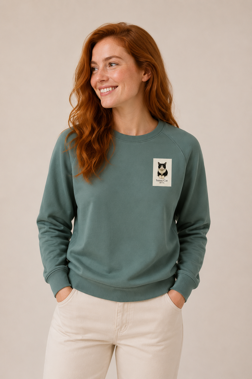 Rewneck Sweatshirt - Samy Cat