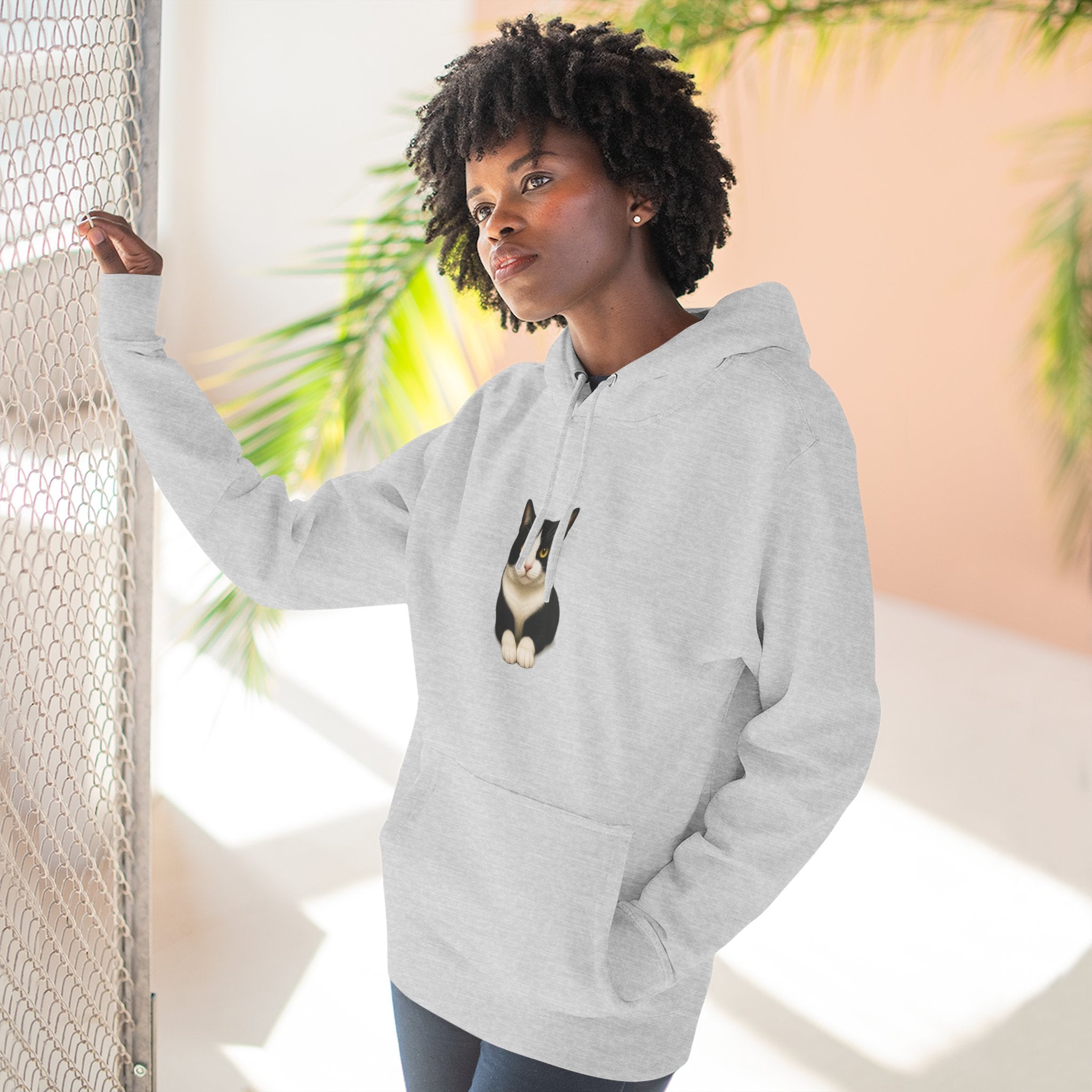 Hanging  Hoodie — Cozy Fleece Pullover for Animal Lovers