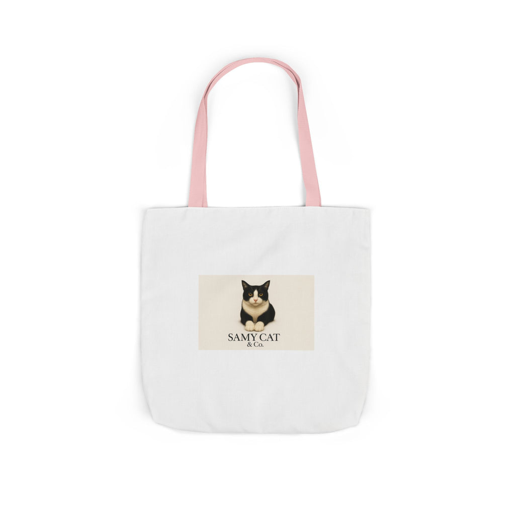 Cat Portrait Canvas Tote — "Samy Cat" Graphic Tote Bag