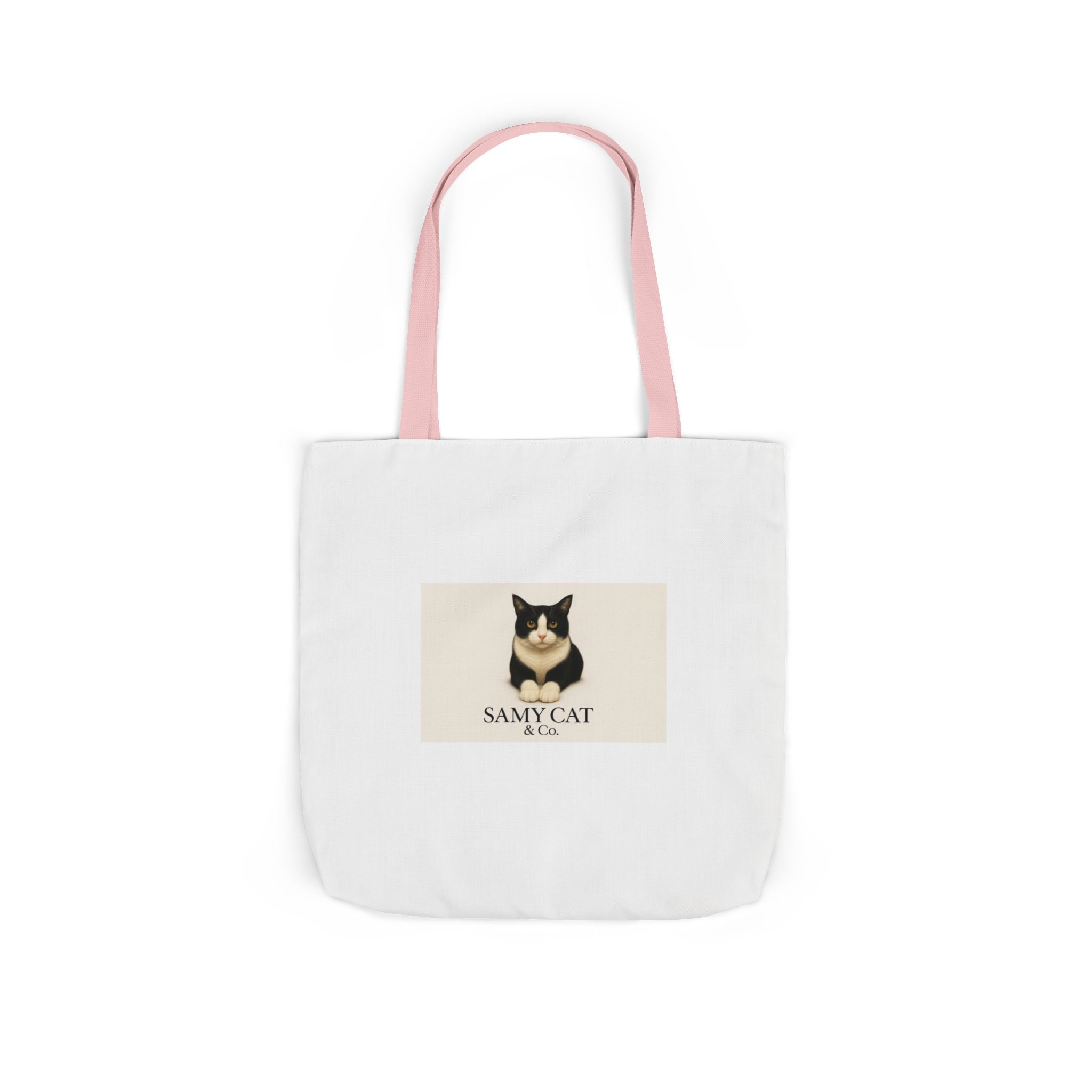 Cat Portrait Canvas Tote — "Samy Cat" Graphic Tote Bag