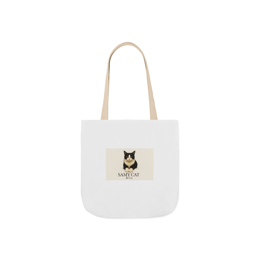 Cat Portrait Canvas Tote — "Samy Cat" Graphic Tote Bag
