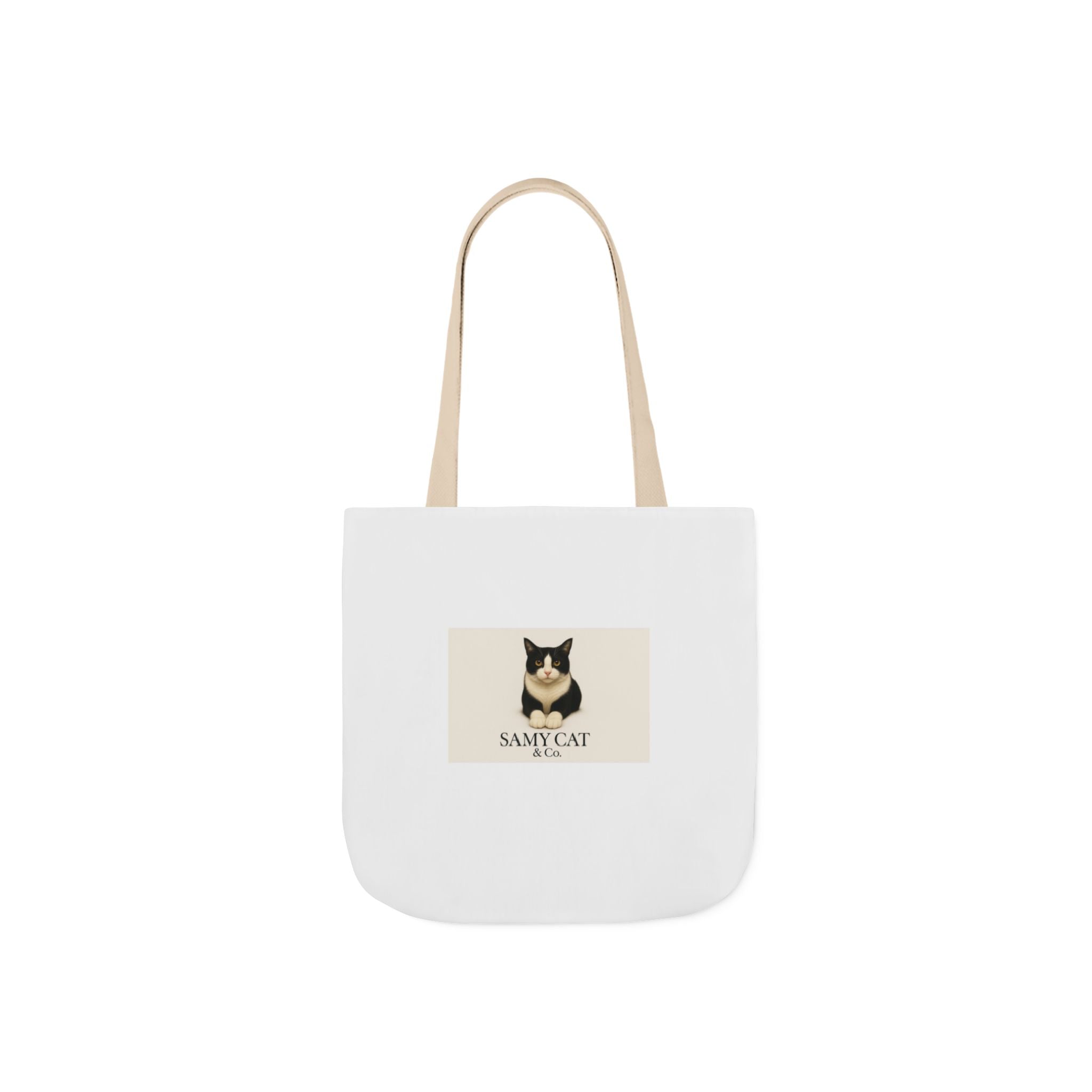 Cat Portrait Canvas Tote — "Samy Cat" Graphic Tote Bag
