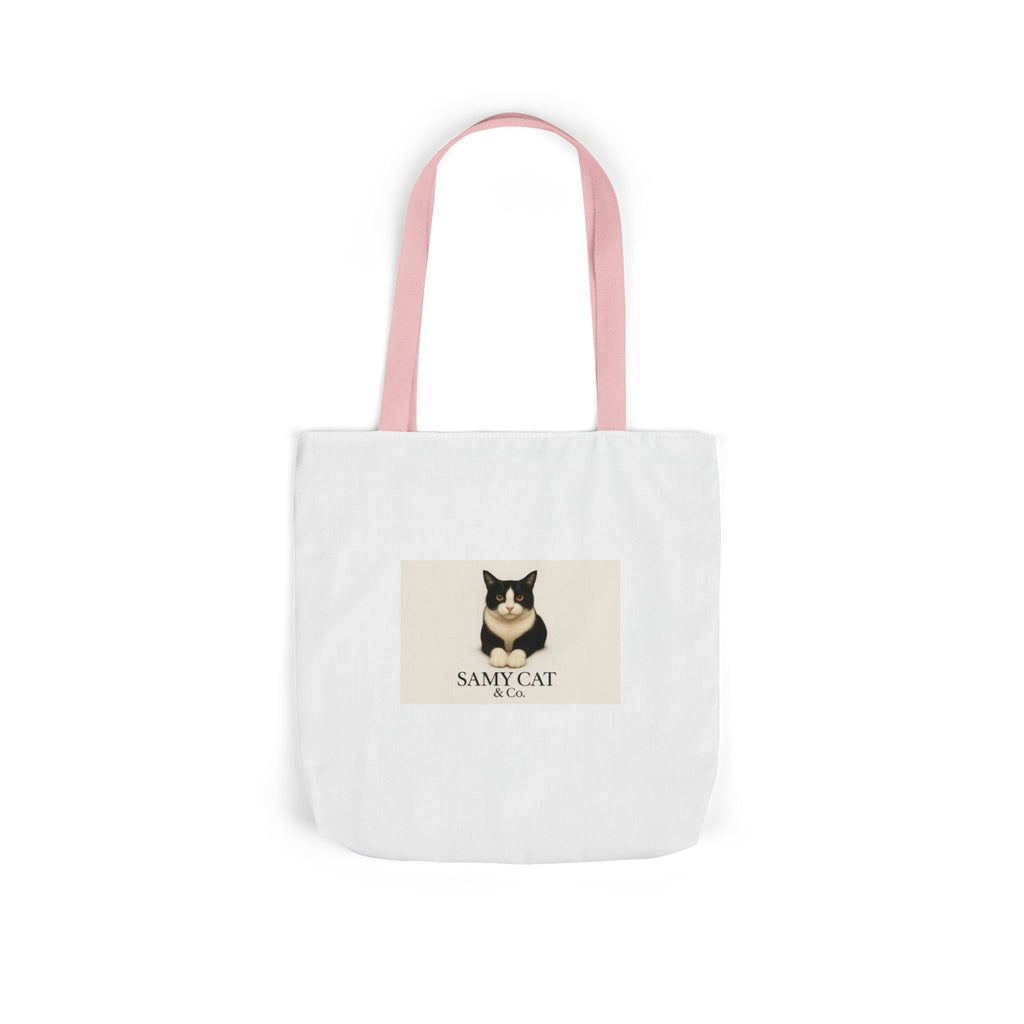 Cat Portrait Canvas Tote — "Samy Cat" Graphic Tote Bag