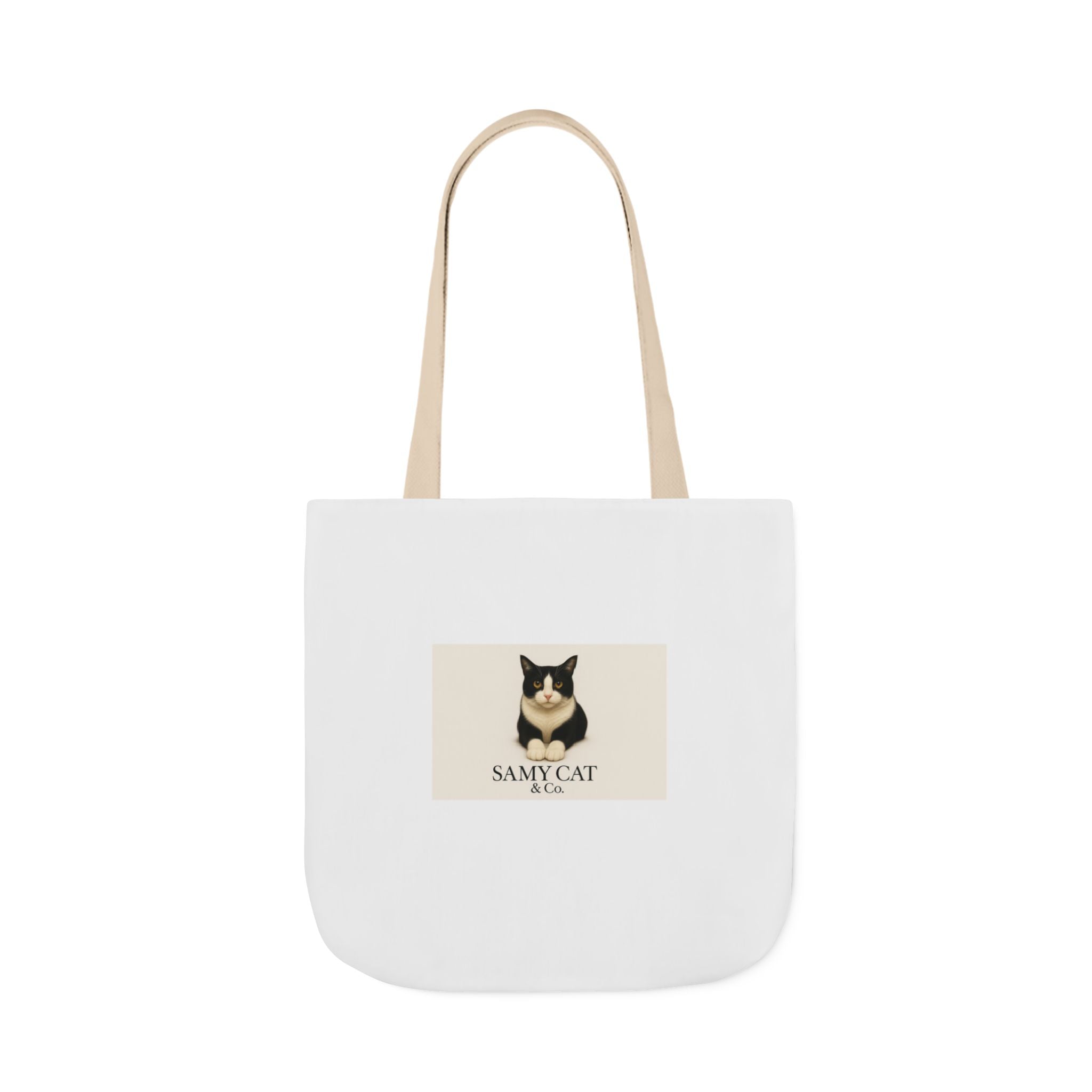 Cat Portrait Canvas Tote — "Samy Cat" Graphic Tote Bag