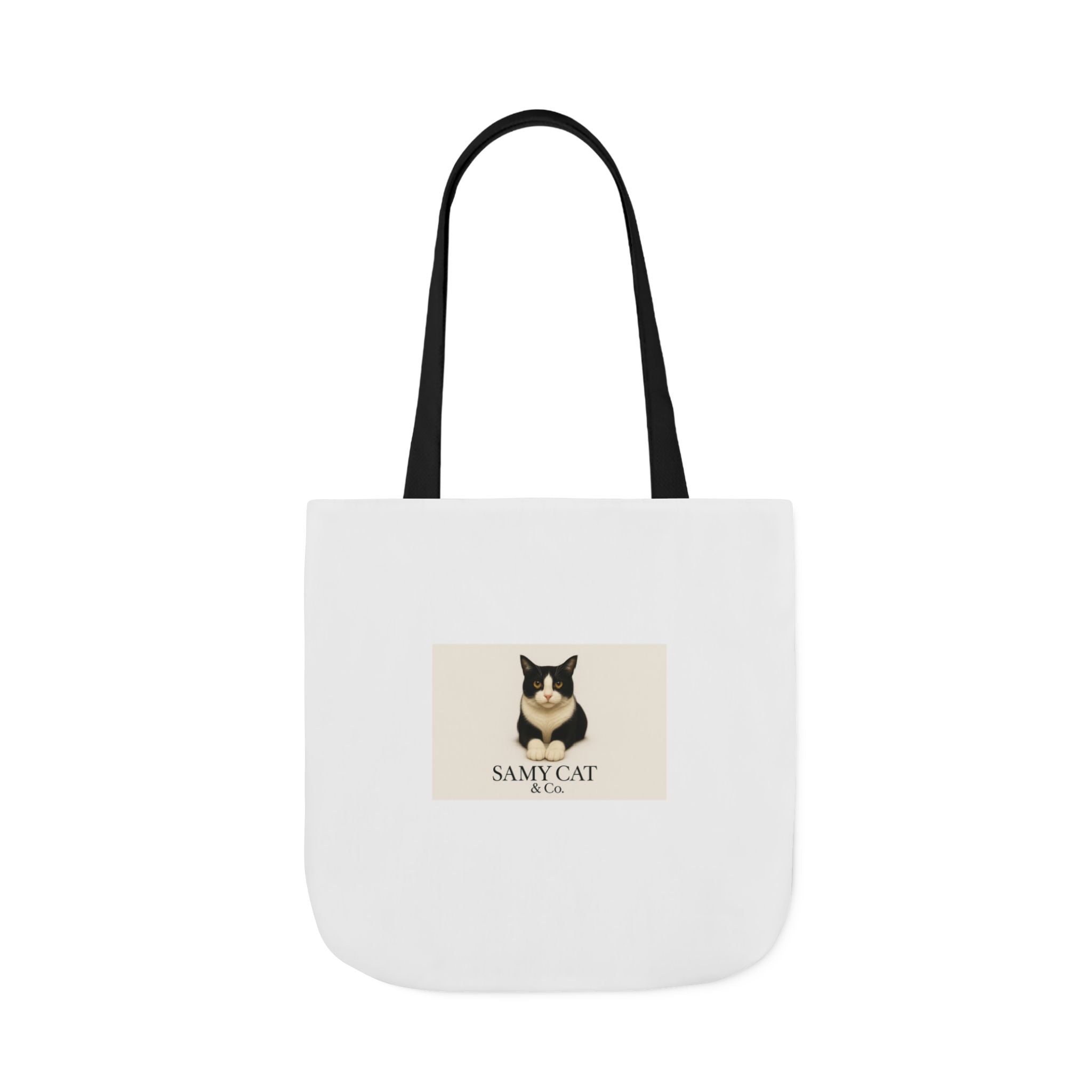 Cat Portrait Canvas Tote — "Samy Cat" Graphic Tote Bag