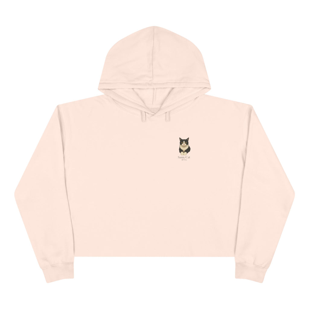 Minimal Samy Cat Graphic Cropped Sweatshirt