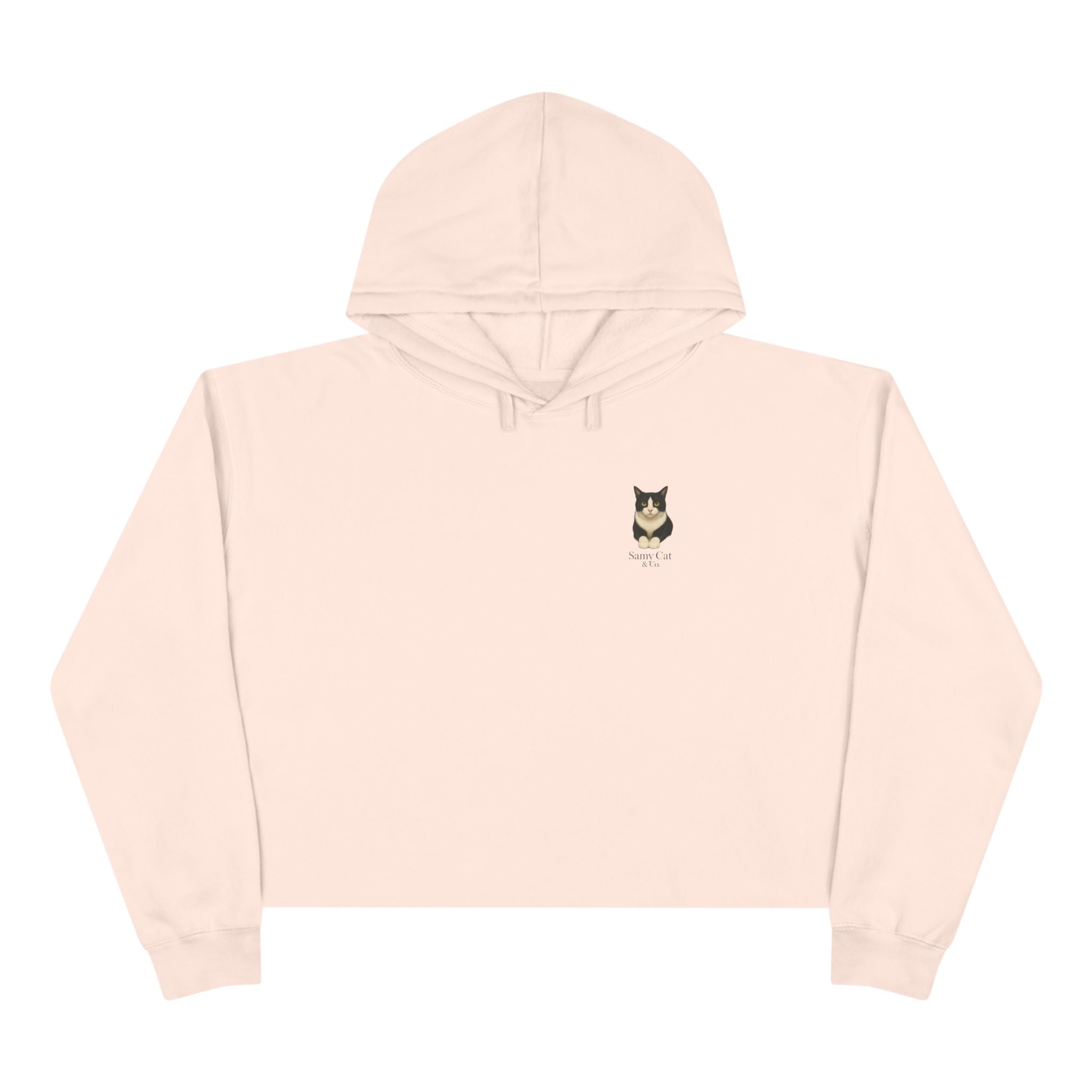 Minimal Samy Cat Graphic Cropped Sweatshirt