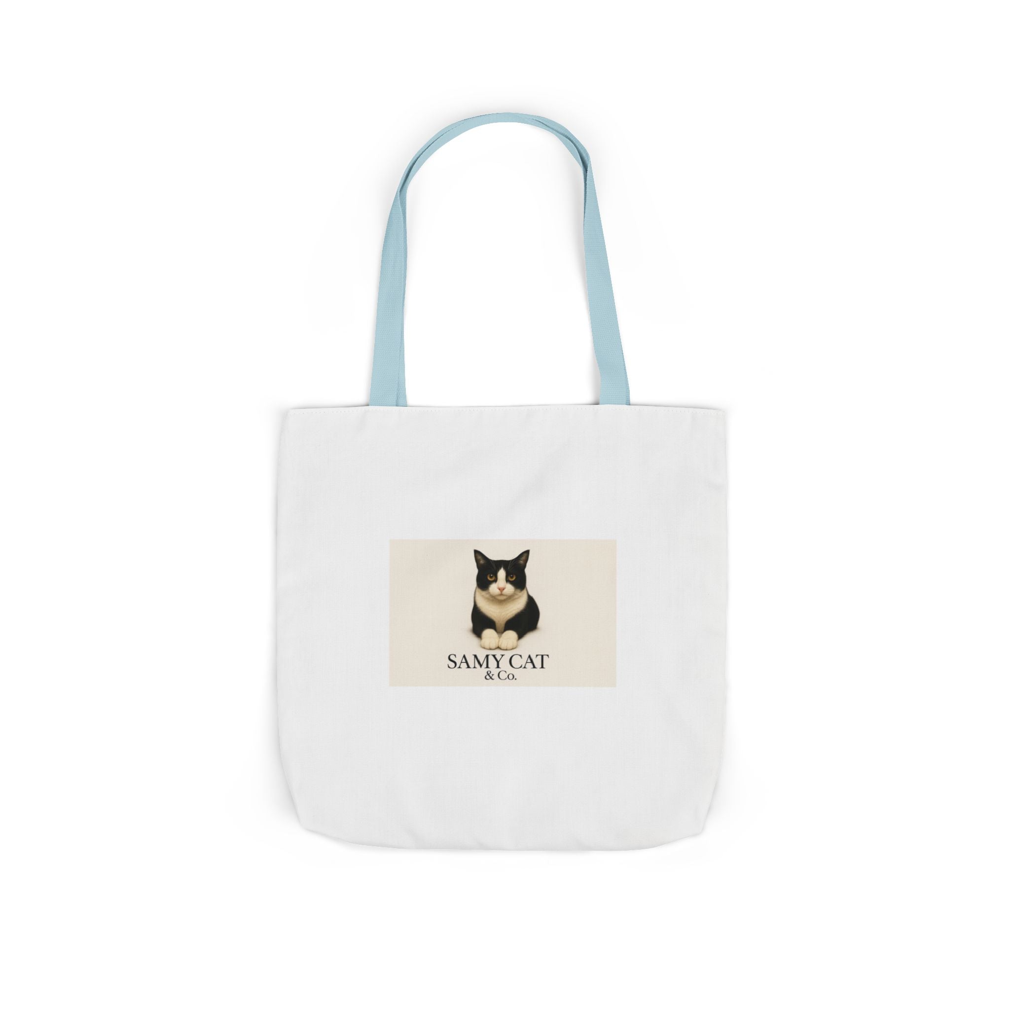 Cat Portrait Canvas Tote — "Samy Cat" Graphic Tote Bag