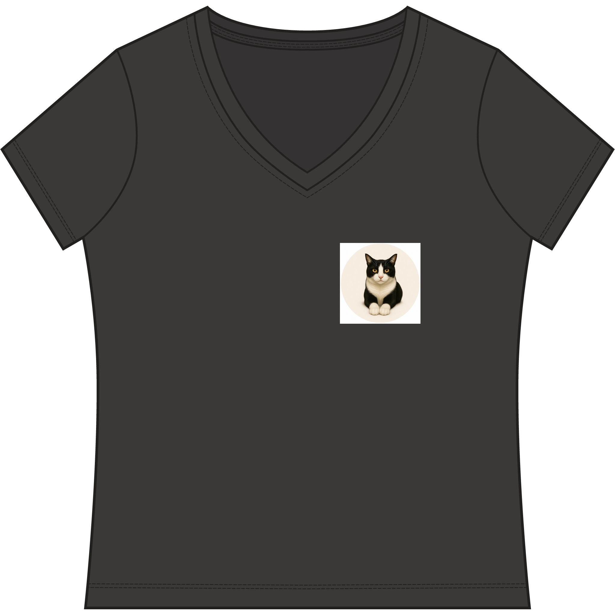 Women’s V-Neck T-Shirt — Samy Cat