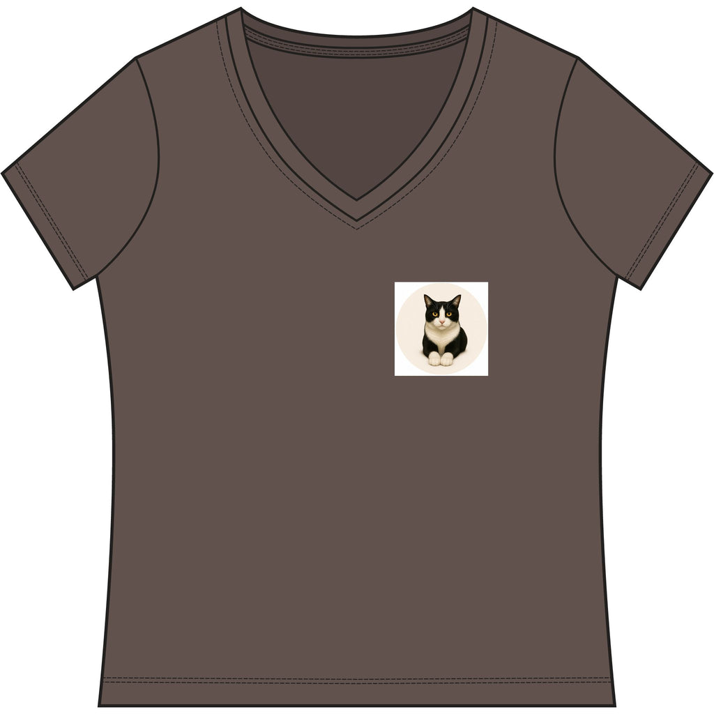 Women’s V-Neck T-Shirt — Samy Cat