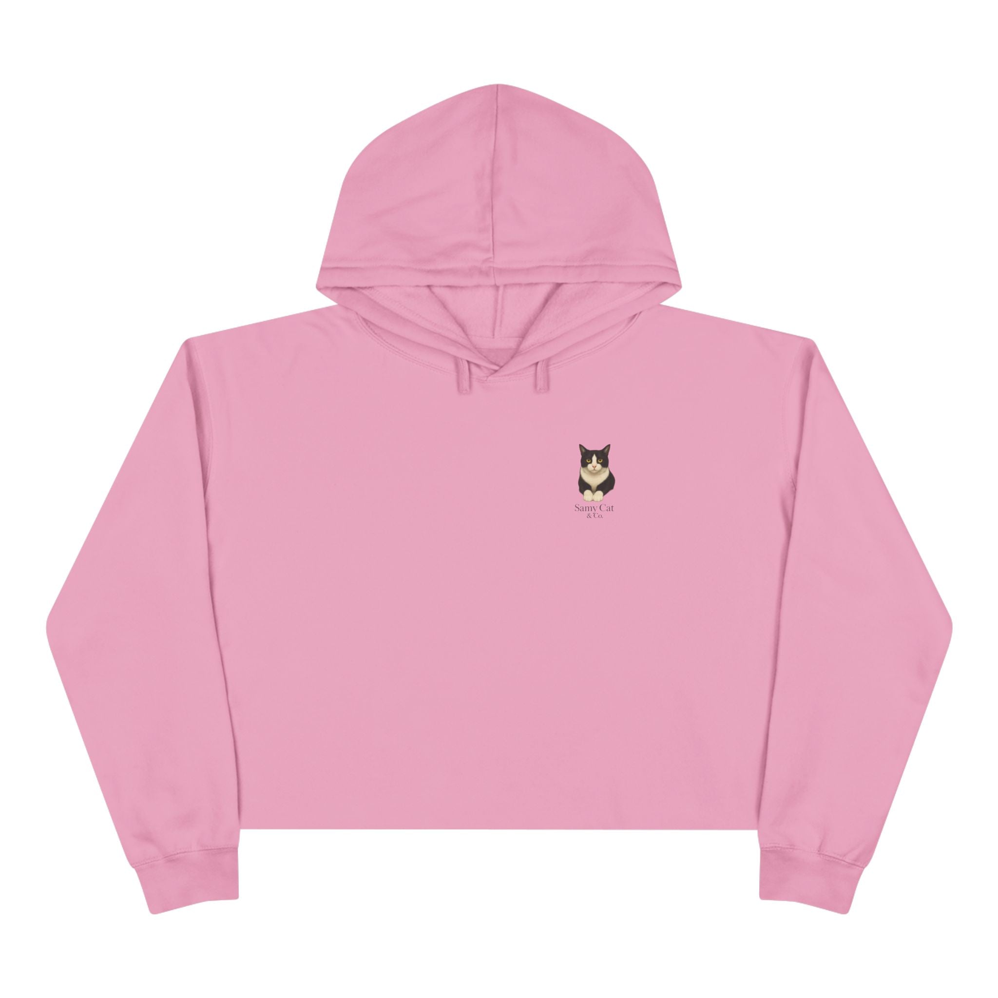 Minimal Samy Cat Graphic Cropped Sweatshirt