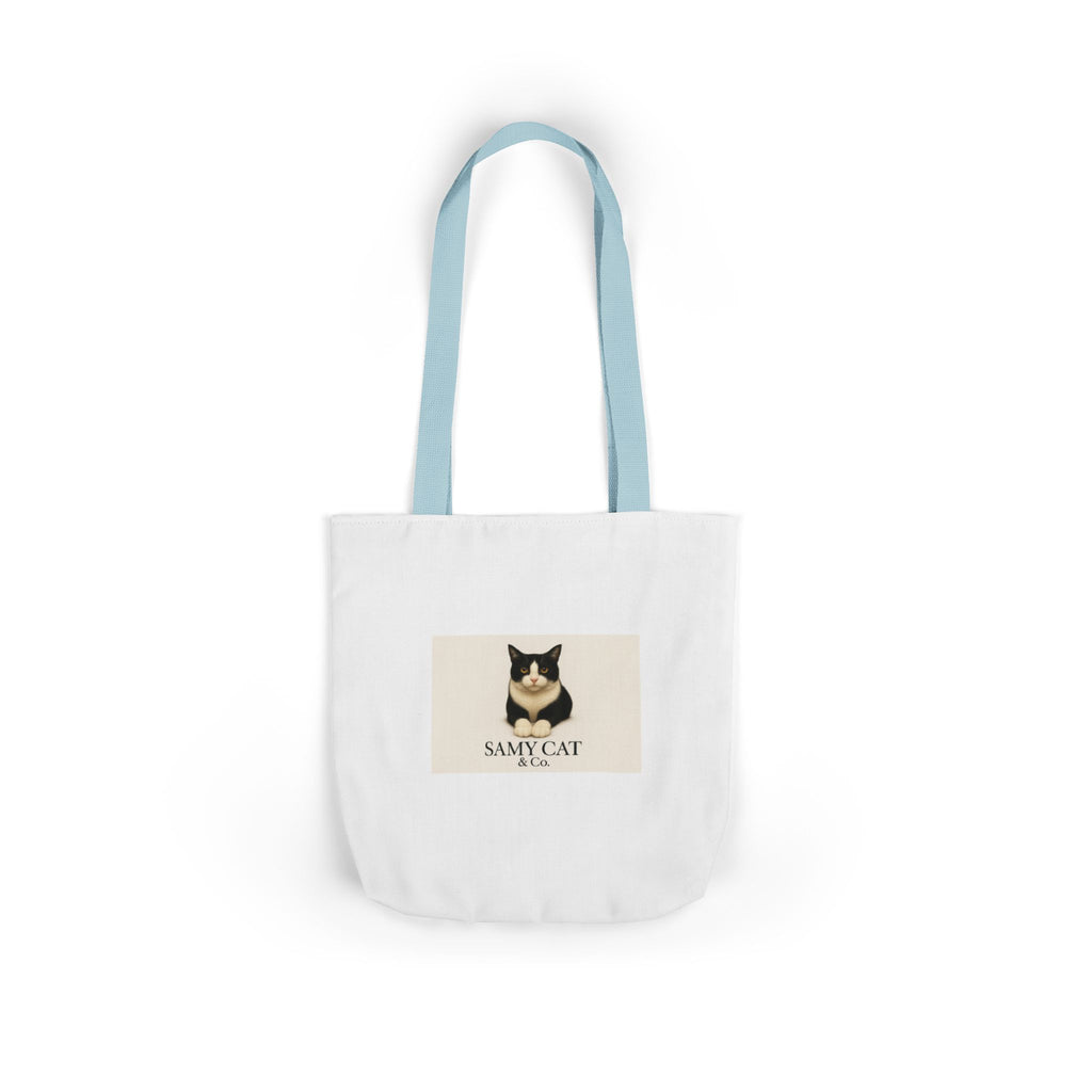 Cat Portrait Canvas Tote — "Samy Cat" Graphic Tote Bag