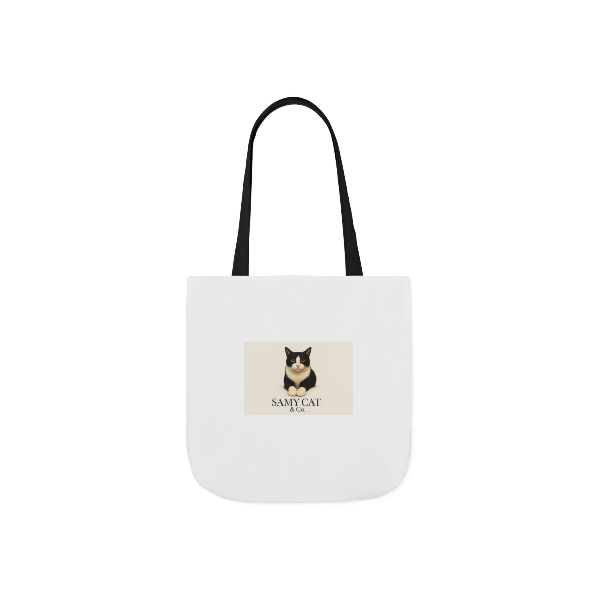 Cat Portrait Canvas Tote — "Samy Cat" Graphic Tote Bag