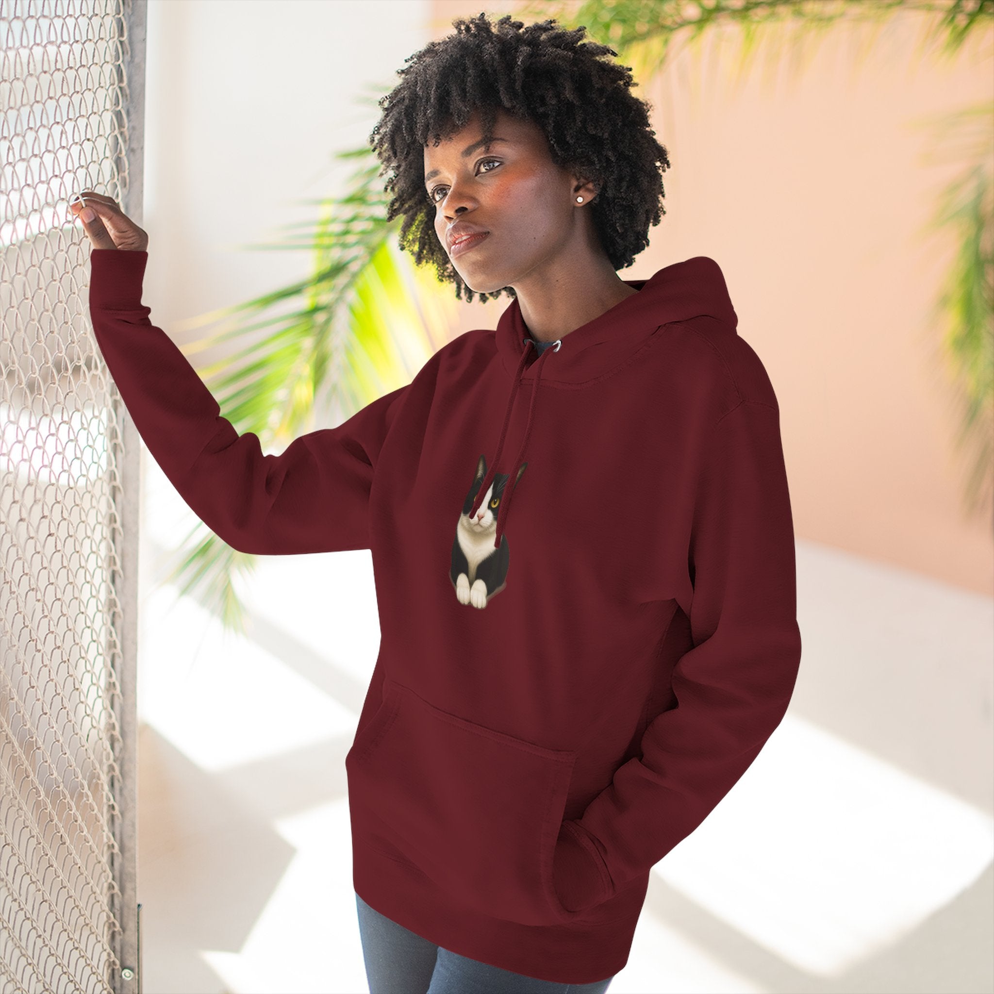 Hanging  Hoodie — Cozy Fleece Pullover for Animal Lovers